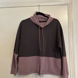 Athleta Hermosa Mock Neck Gray Purple Pullover